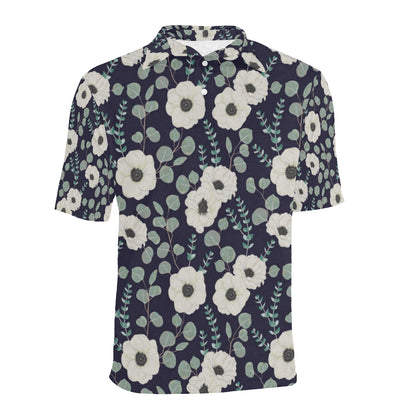 Anemone Pattern Print Design AM01 Men Polo Shirt