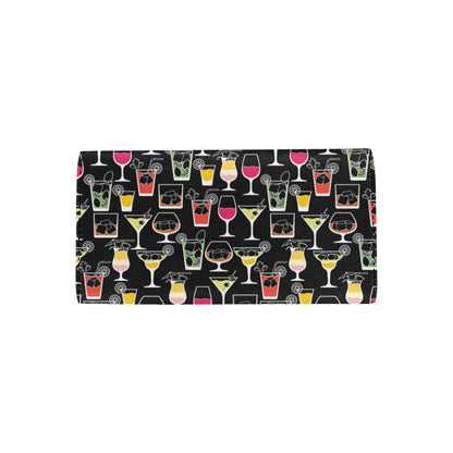 Cocktail Pattern Print Design 01 Women's Trifold Wallet