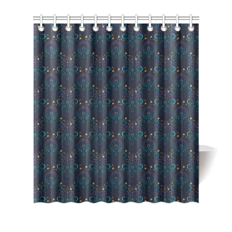 Celestial Pattern Print Design 06 Shower Curtain