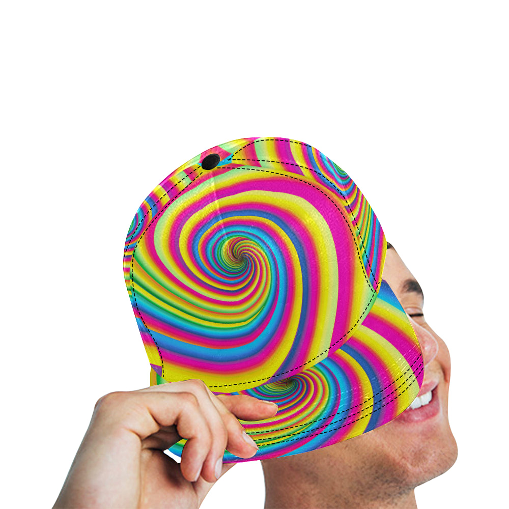 Vortex Twist Swirl Rainbow Design Snapback Cap