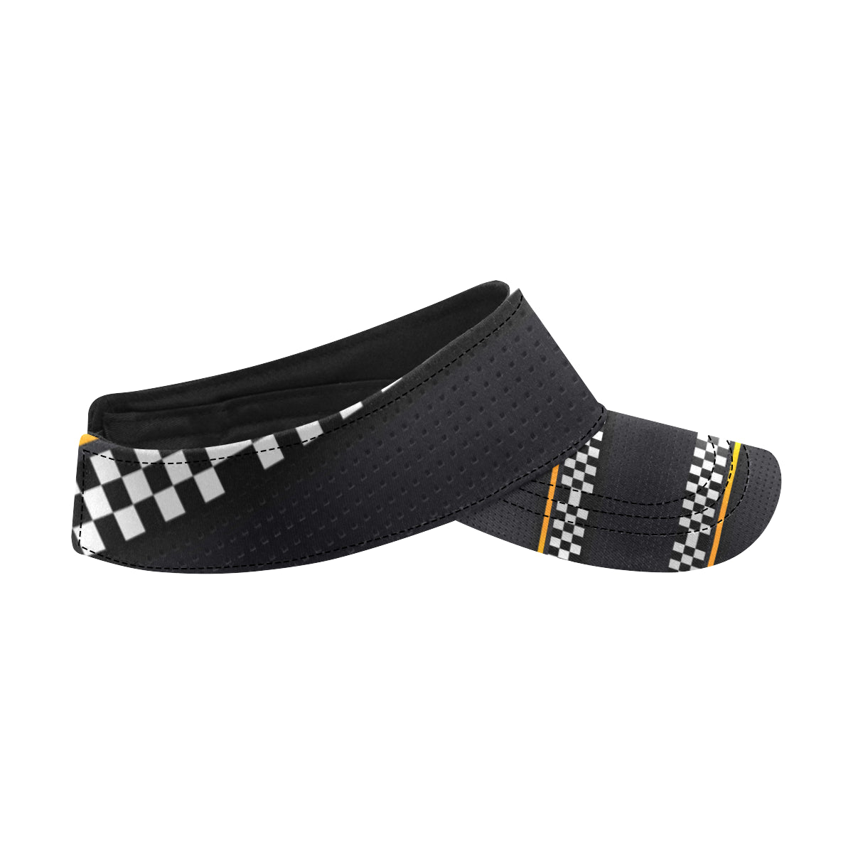 Checkered Flag Yellow Line Style Unisex Sun Visor
