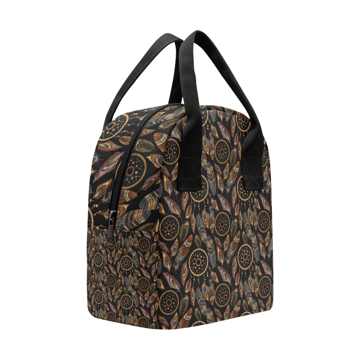 Dream catcher embroidered style Insulated Lunch Bag