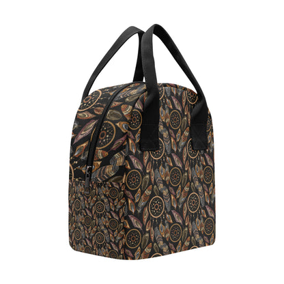 Dream catcher embroidered style Insulated Lunch Bag
