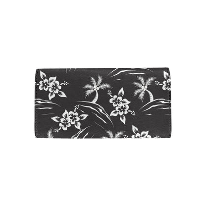 Palm Tree Pattern Print Design PT02 Women's Trifold Wallet