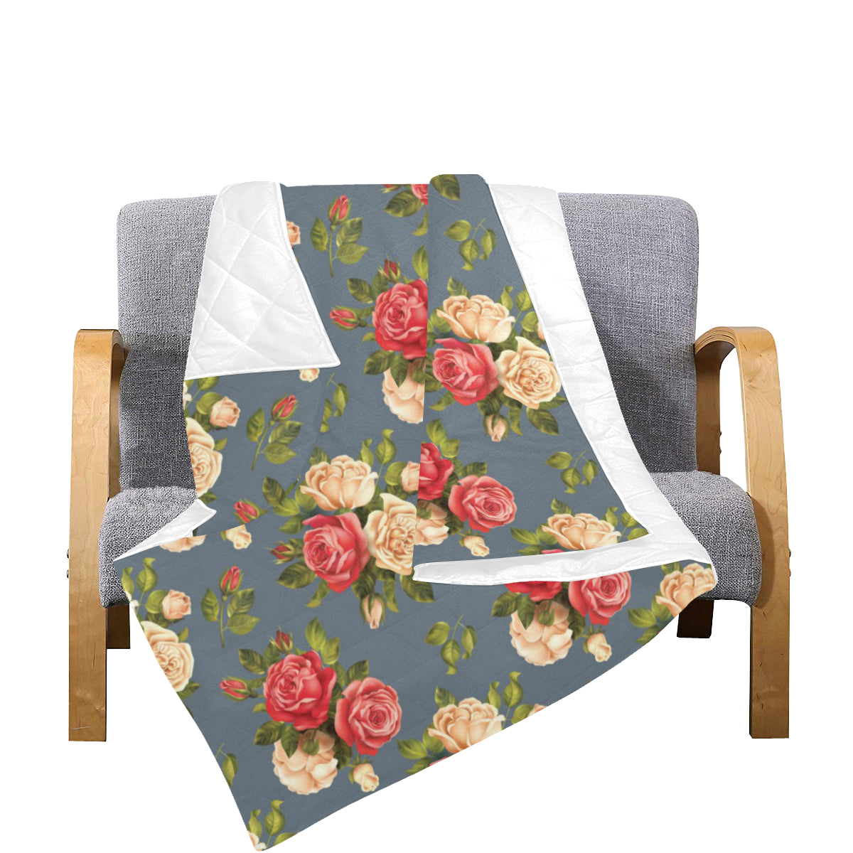 Rose Pattern Print Design RO017 Premium Quilt