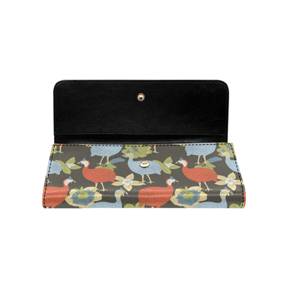 Guinea Fowl Pattern Print Design 02 Women's Trifold Wallet