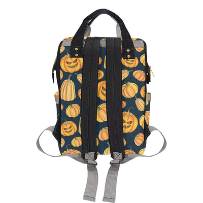 Pumpkin Halloween Pattern Print Design A04 Diaper Bag Backpack