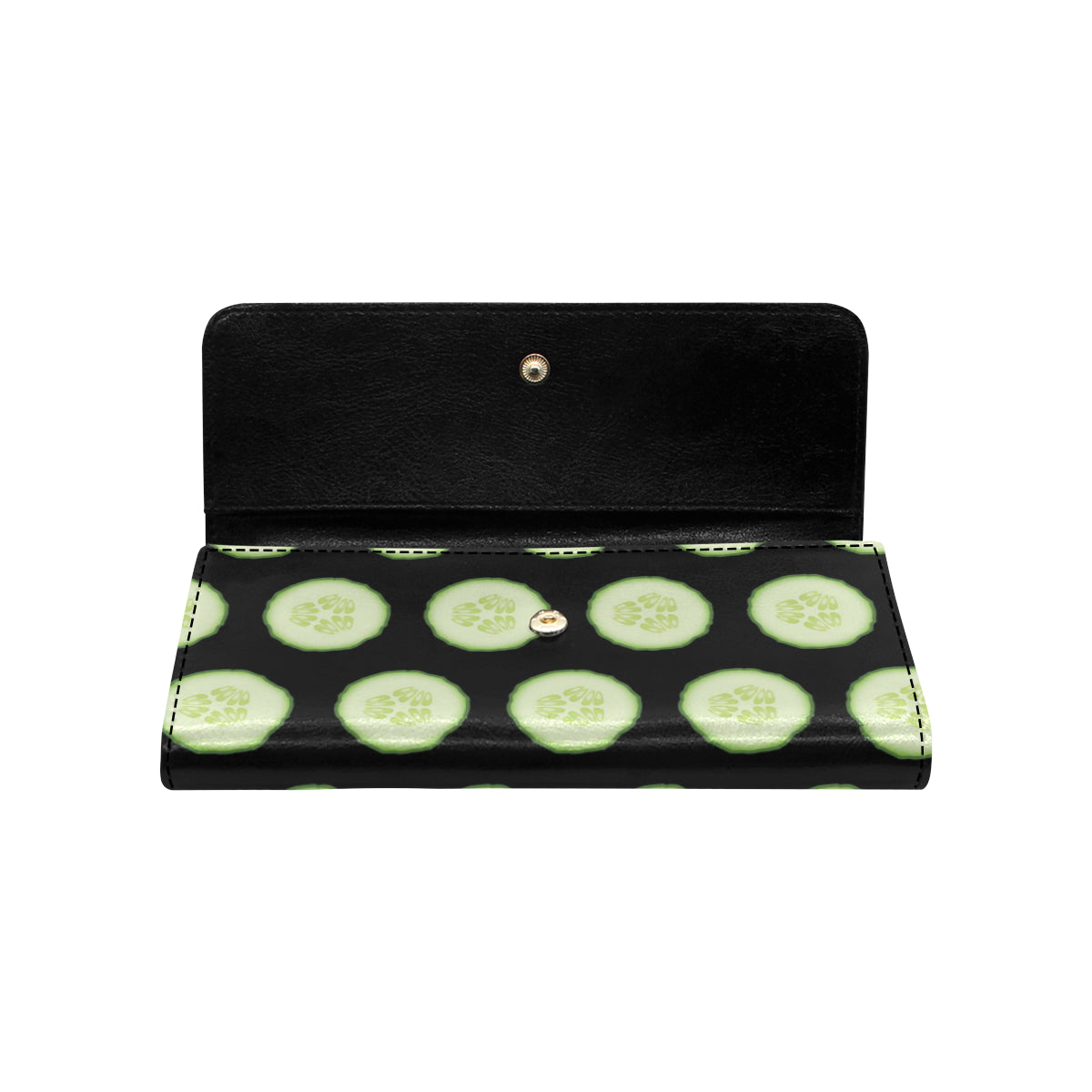 Cucumber Pattern Print Design CC02 Women's Trifold Wallet