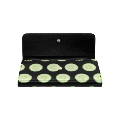 Cucumber Pattern Print Design CC02 Women's Trifold Wallet