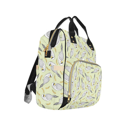 Parakeet Pattern Print Design A03 Diaper Bag Backpack
