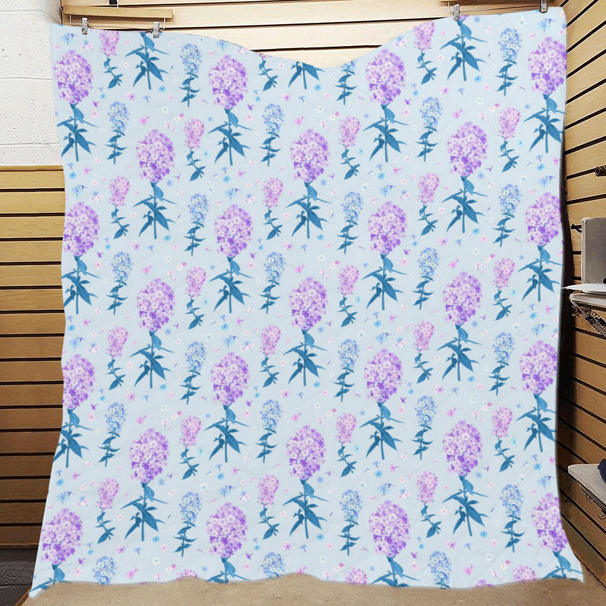 Lilac Pattern Print Design LI05 Premium Quilt