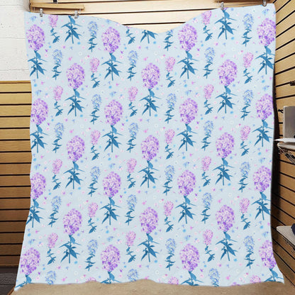 Lilac Pattern Print Design LI05 Premium Quilt