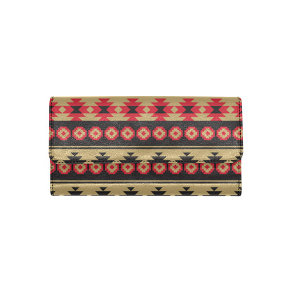 Navajo Pattern Print Design A04 Women's Trifold Wallet
