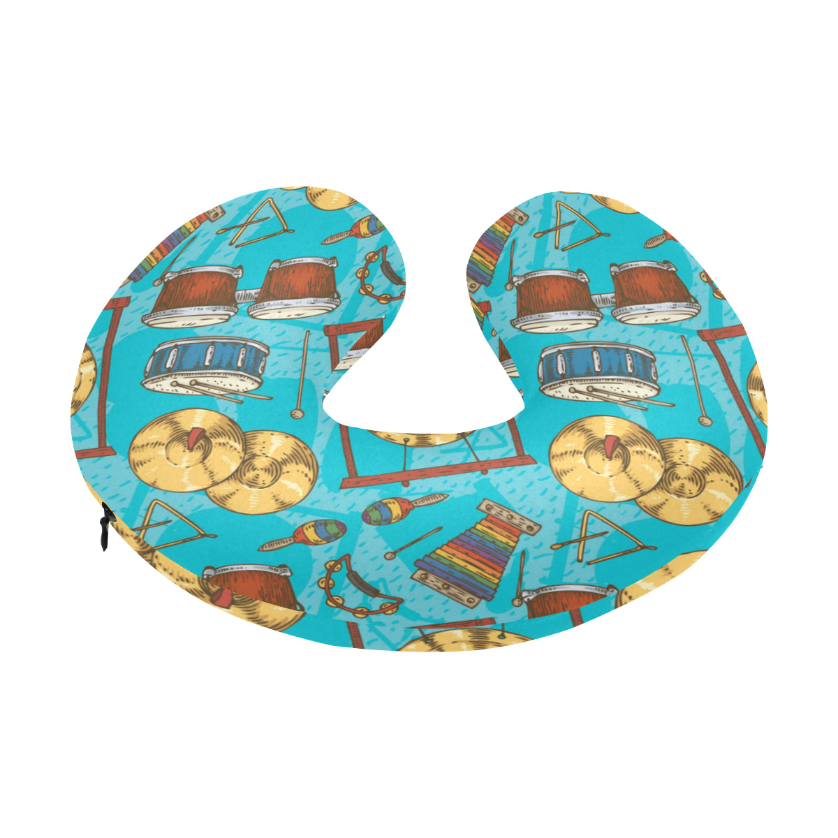 Percussion Pattern Print Design 03 U-Shaped Travel Neck Pillow