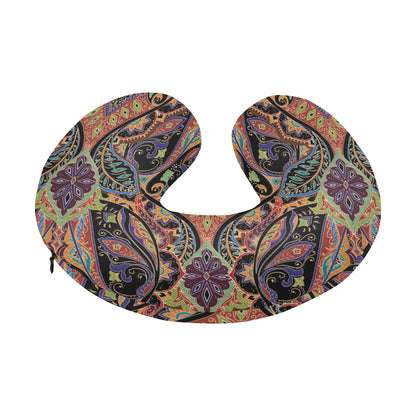 Bohemian Pattern Print Design 06 U-Shaped Travel Neck Pillow