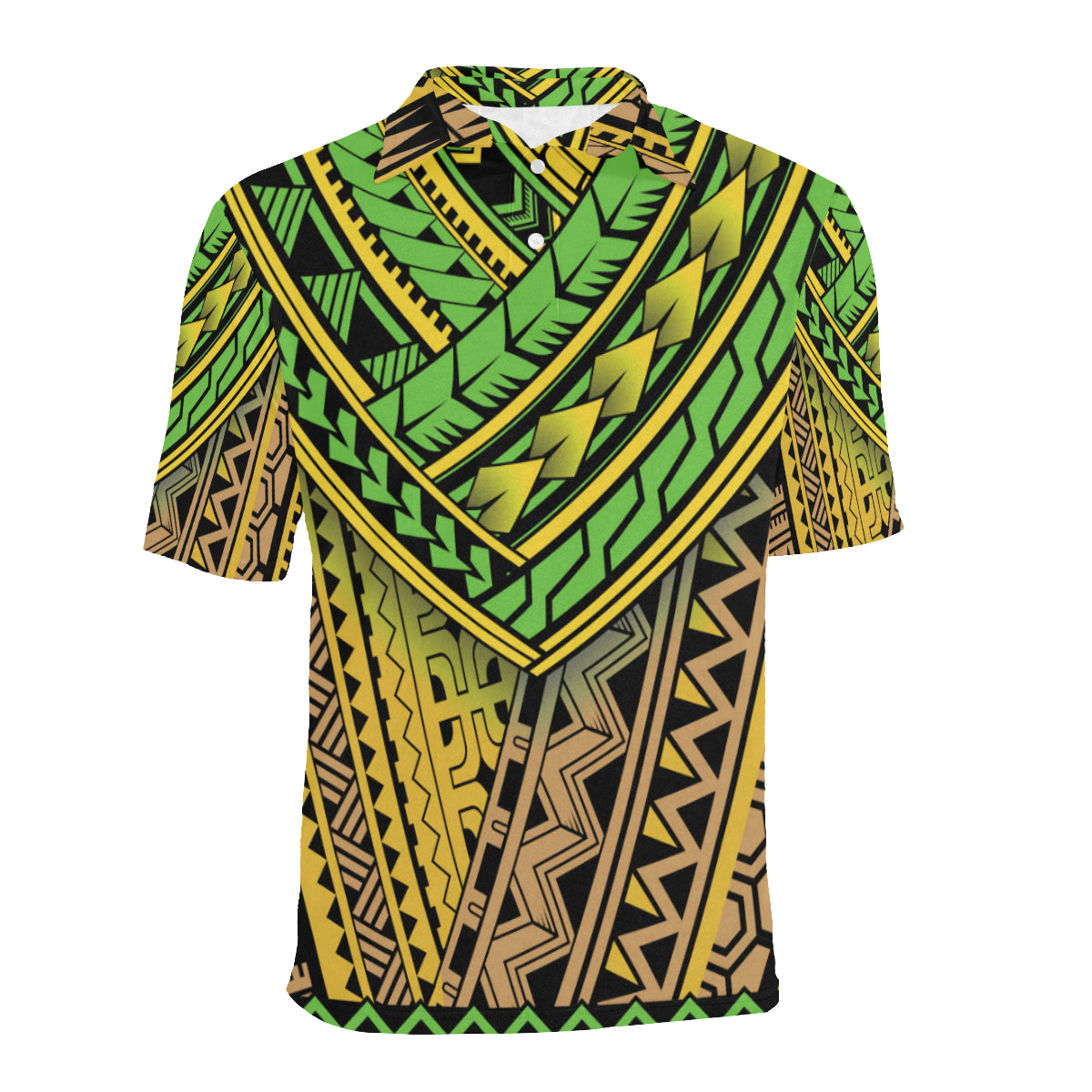 Polynesian Tribal Color Men Polo Shirt