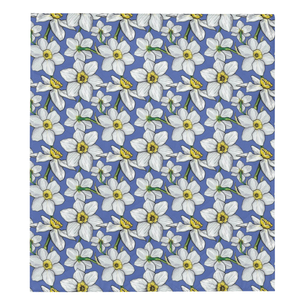 Daffodils Pattern Print Design DF08 Premium Quilt