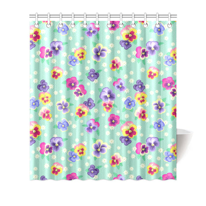 Pansy Pattern Print Design PS08 Shower Curtain