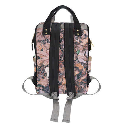 Camouflage Realistic Tree Leaf Print Diaper Bag Backpack