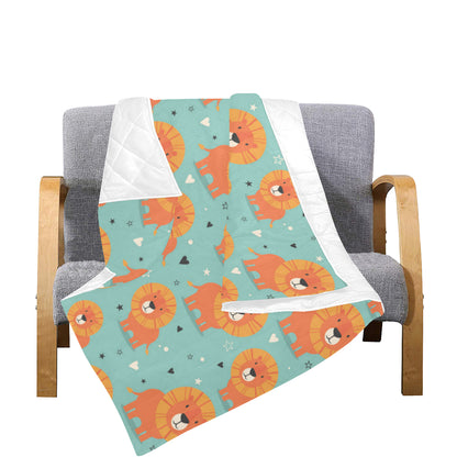 Lion Baby Pattern Print Design 03 Premium Quilt