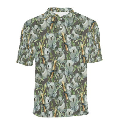 Koala Pattern Design Print Men Polo Shirt