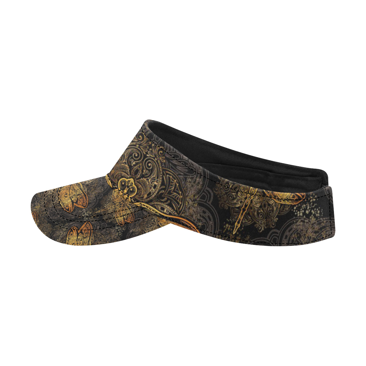 Gold Dragonfly Mandala Unisex Sun Visor