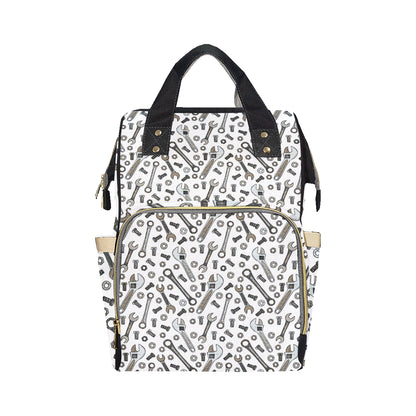 Mechanic Pattern Print Design 03 Diaper Bag Backpack