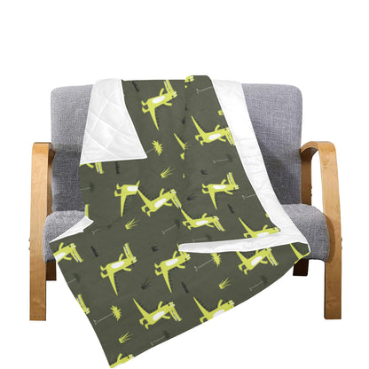 Alligator Pattern Print Design 05 Premium Quilt