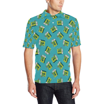 Bible Pattern Print Design 01 Men Polo Shirt