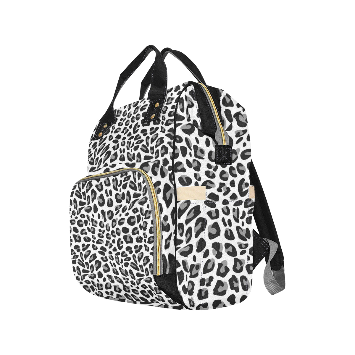 Snow Leopard Skin Print Diaper Bag Backpack