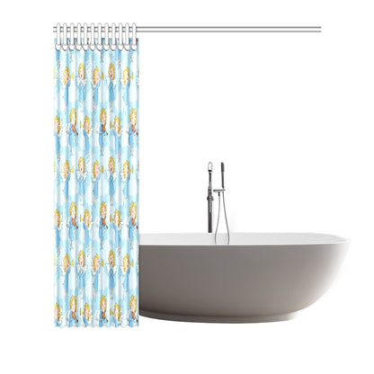 Angel Musician Pattern Print Design 09 Shower Curtain