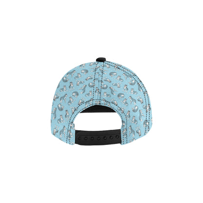 Wolf Design Print Pattern Snapback Cap