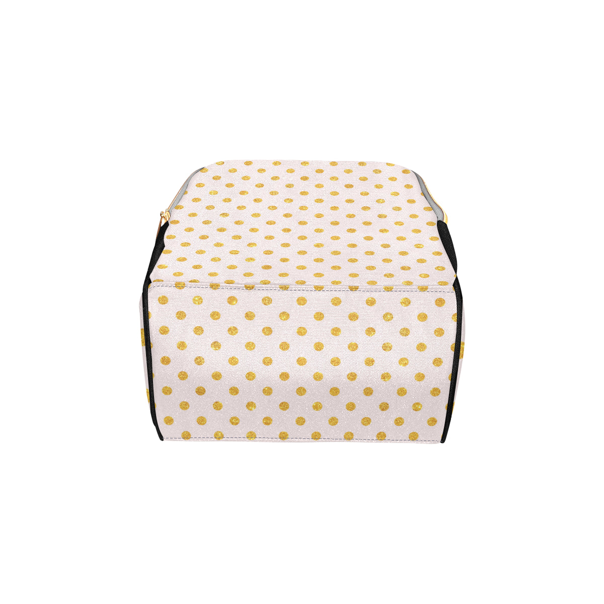 Polka Dot Gold Pink Pattern Print Design 01 Diaper Bag Backpack