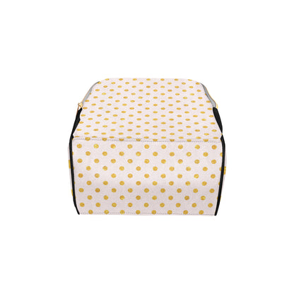 Polka Dot Gold Pink Pattern Print Design 01 Diaper Bag Backpack