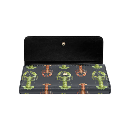 Lobster Pattern Print Design 01 Women's Trifold Wallet