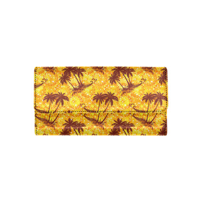 Palm Tree Pattern Print Design PT012 Women's Trifold Wallet