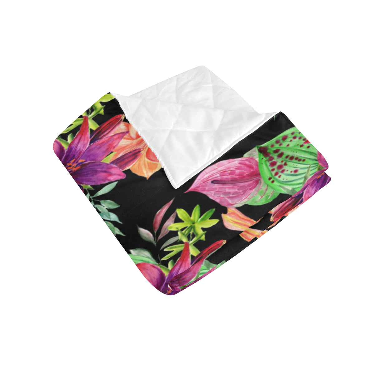 Amaryllis Pattern Print Design AL09 Premium Quilt