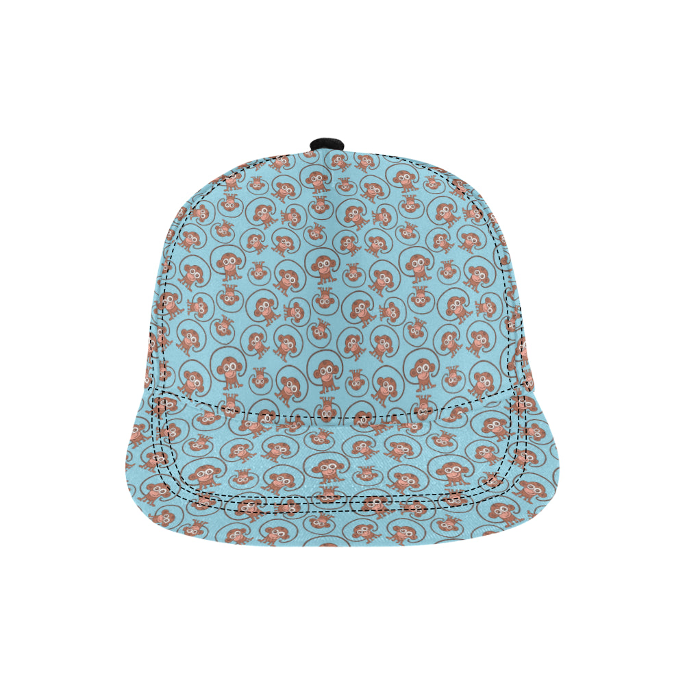 Monkey Cute Design Themed Print Snapback Cap