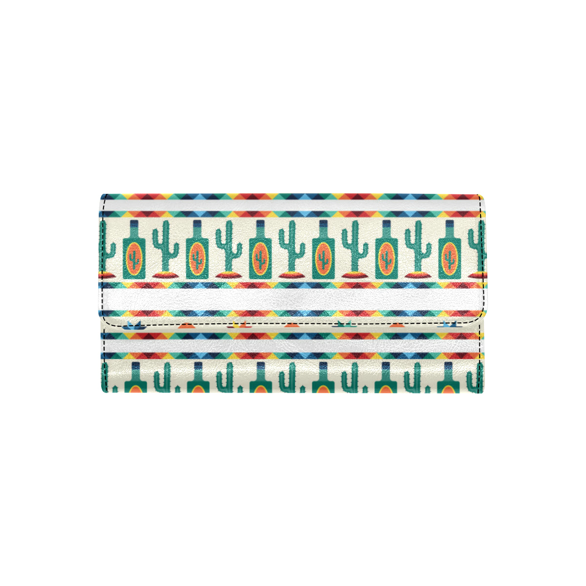 Maracas Mexican Pattern Print Design 01 Women's Trifold Wallet