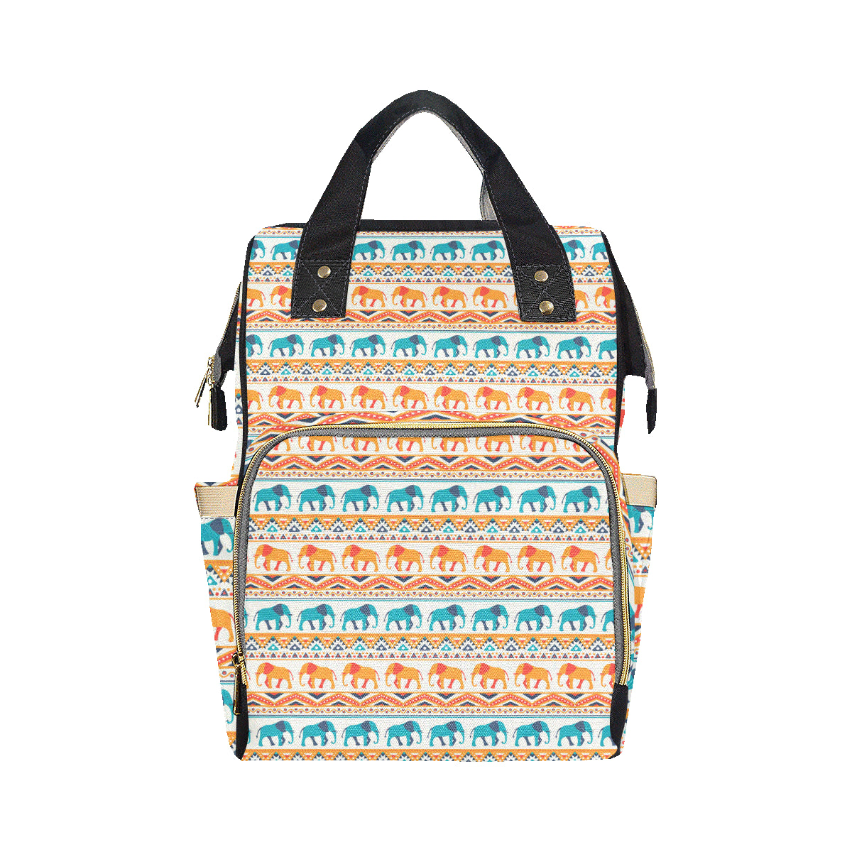 Elephant Aztec Ethnic Print Pattern Diaper Bag Backpack