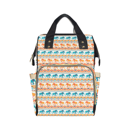 Elephant Aztec Ethnic Print Pattern Diaper Bag Backpack