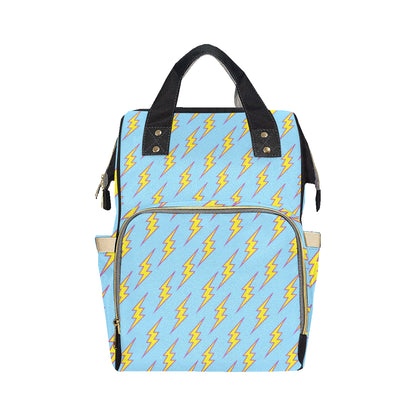 Lightning Thunder Pattern Print Design 02 Diaper Bag Backpack