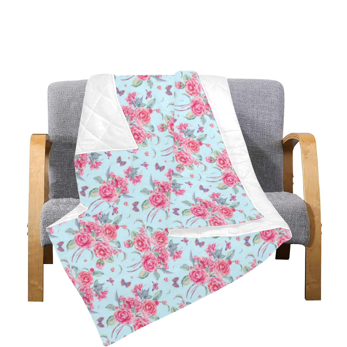 Camellia Pattern Print Design 01 Premium Quilt