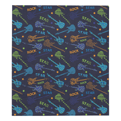 Rock and Roll Pattern Print Design A04 Premium Quilt