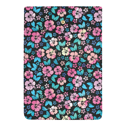 Pink Hibiscus Hawaiian Flower Women's Trifold Wallet