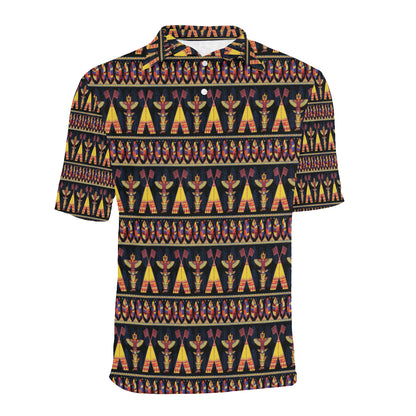 Totem Pole Design Men Polo Shirt