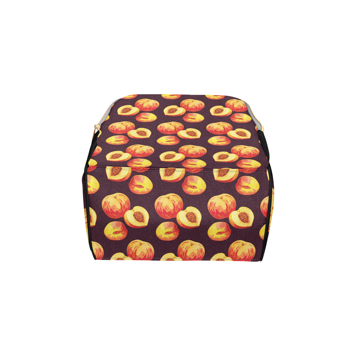 Peach Pattern Print Design A04 Diaper Bag Backpack