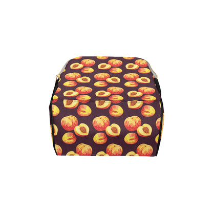 Peach Pattern Print Design A04 Diaper Bag Backpack