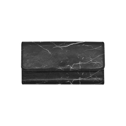 Marble Pattern Print Design 04 Women's Trifold Wallet