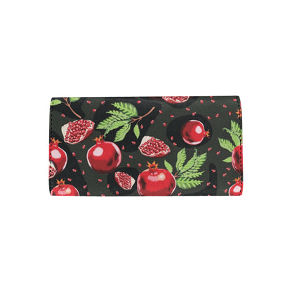 Pomegranate Pattern Print Design PG06 Women's Trifold Wallet